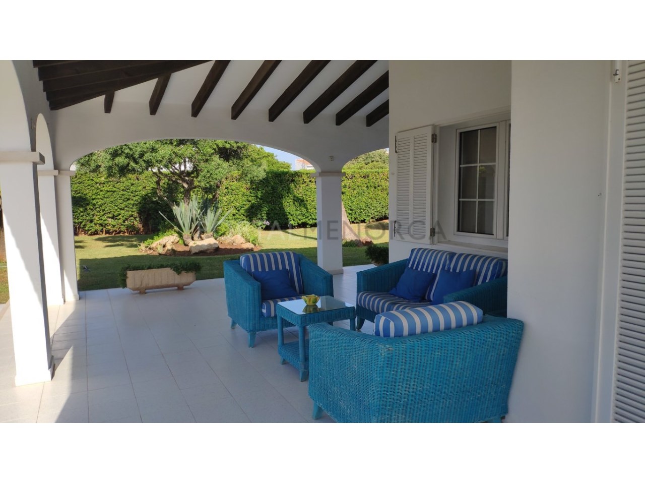 Villa for sale in Calan Blanes with a tourist license Ciutadella Menorca-Terrace