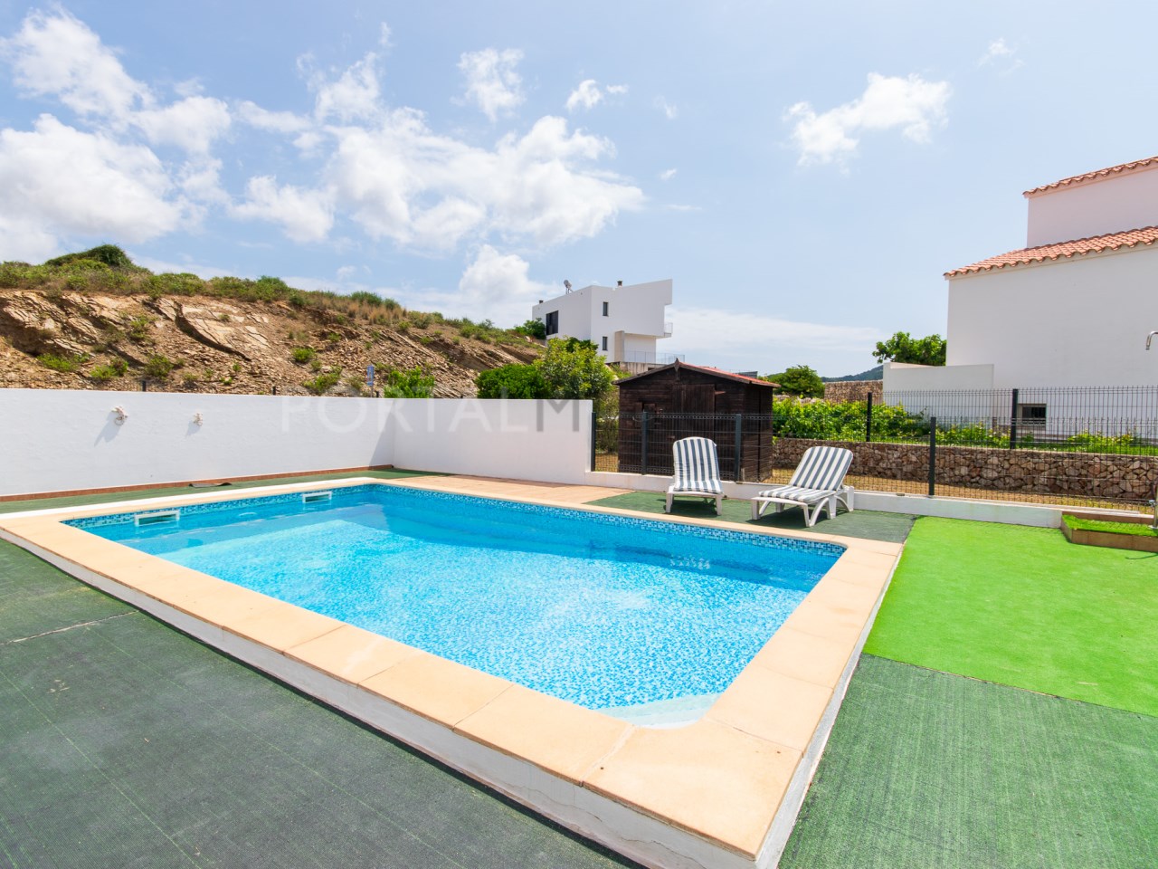 Menorcan house pool with pool and garage in Mercadal