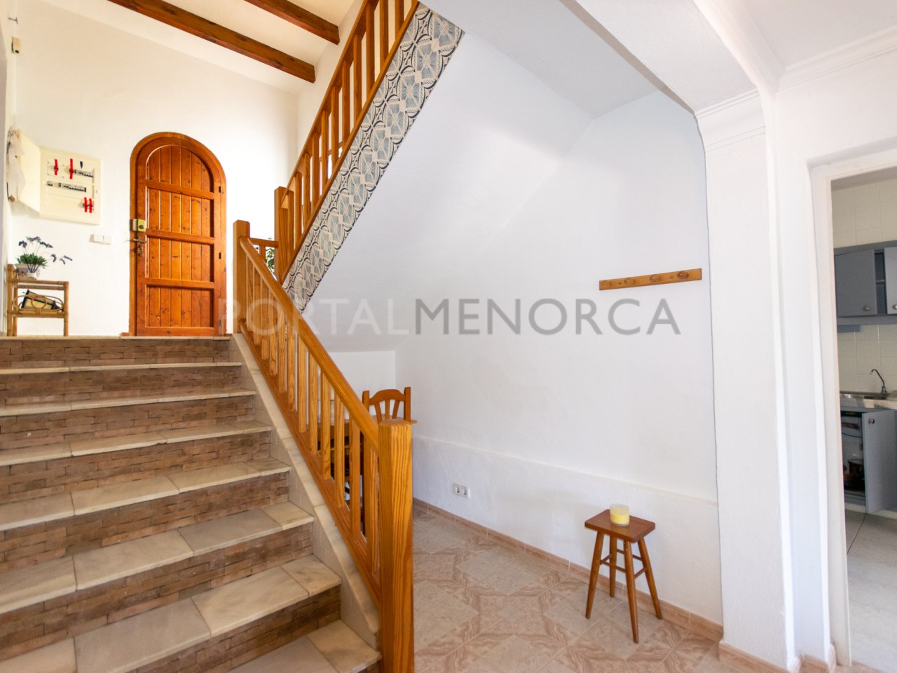Entrance hall of villa with pool, sea views and tourist license in Addaia