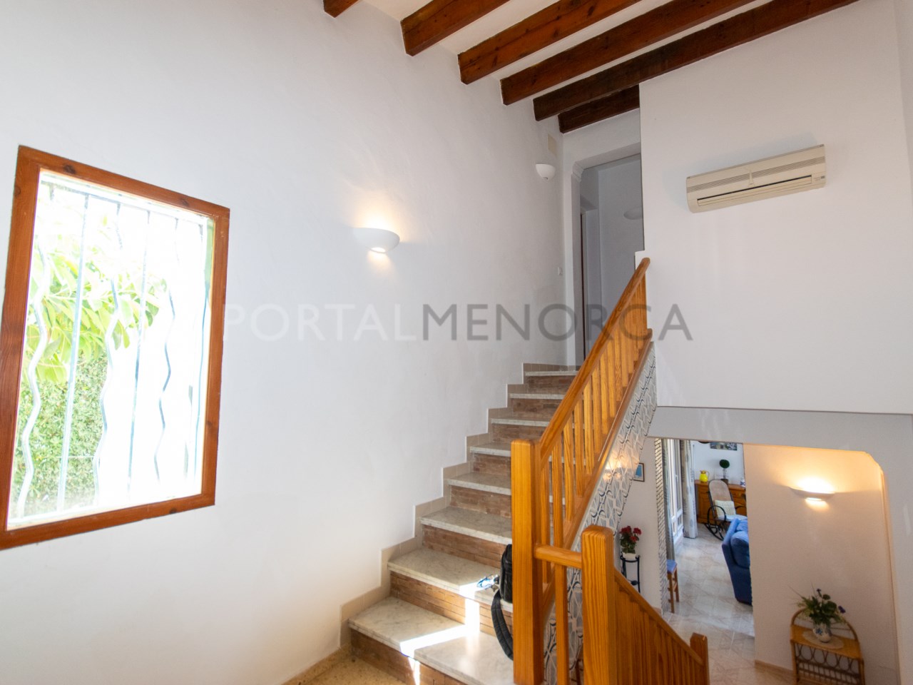 First floor access in villa with pool, sea views and tourist license in Addaia