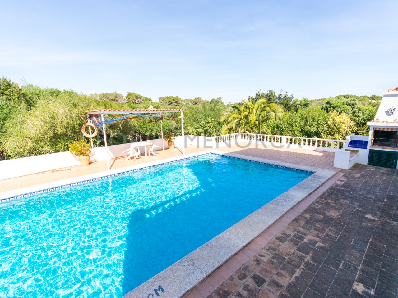 Swimming pool in villa with sea views and tourist license in Addaia