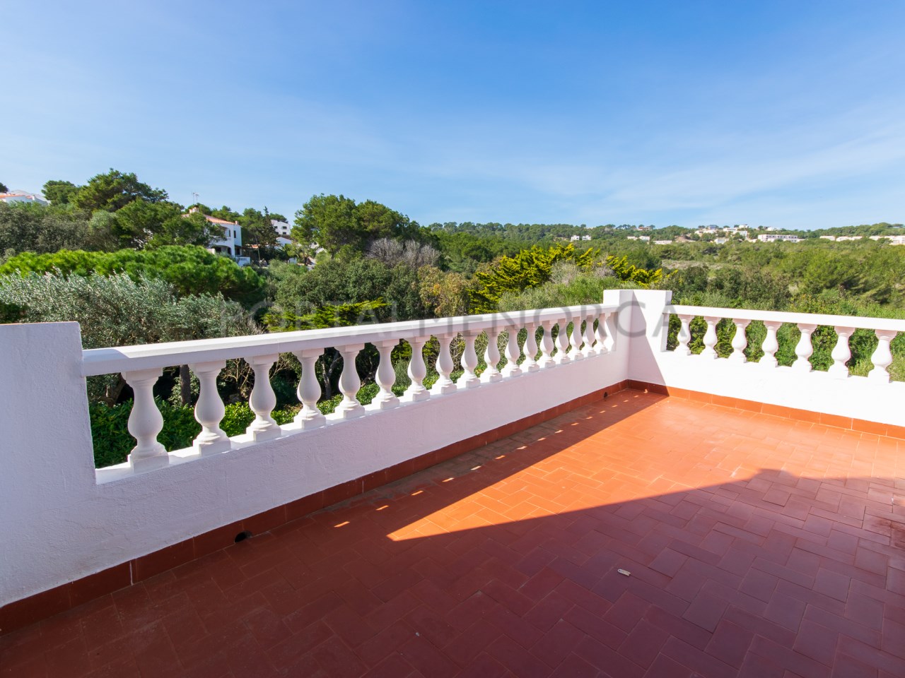 Terrace with views in villa with pool, sea views and tourist license in Addaia