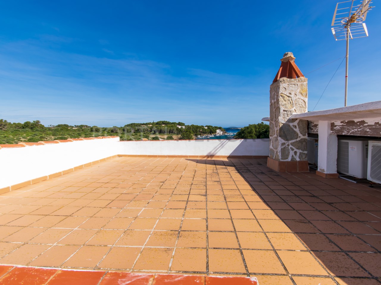Solarium in villa with pool, sea views and tourist license in Addaia