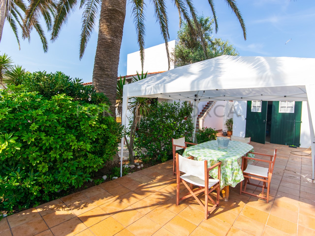 Outdoor area in villa with tourist license for sale in Cala n Bosch