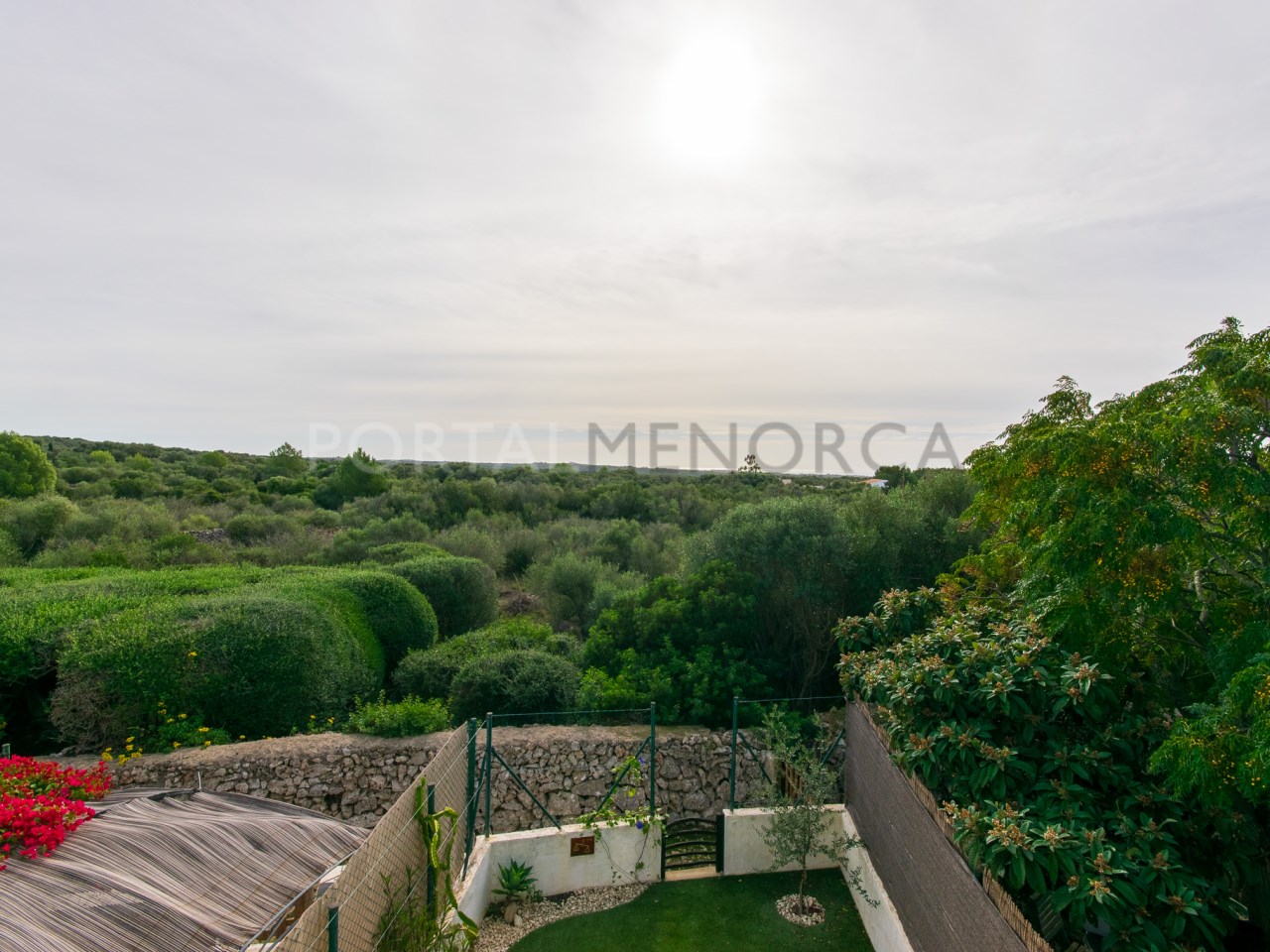 Balcony views of two-bedroom townhouse for sale in Cales Coves