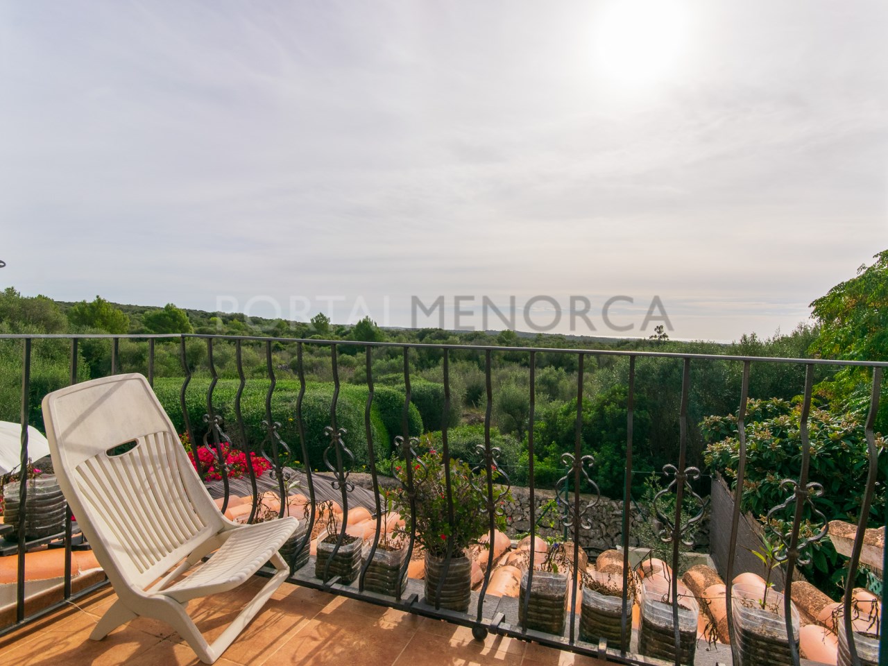 Balcony of two-bedroom townhouse for sale in Cales Coves