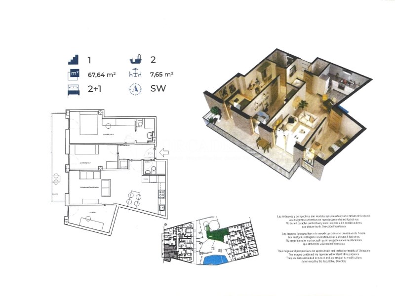 Pis d'Obra Nova de 67,64 m² de 2 habitacions més estudi a Vilanova i la Geltrú #2