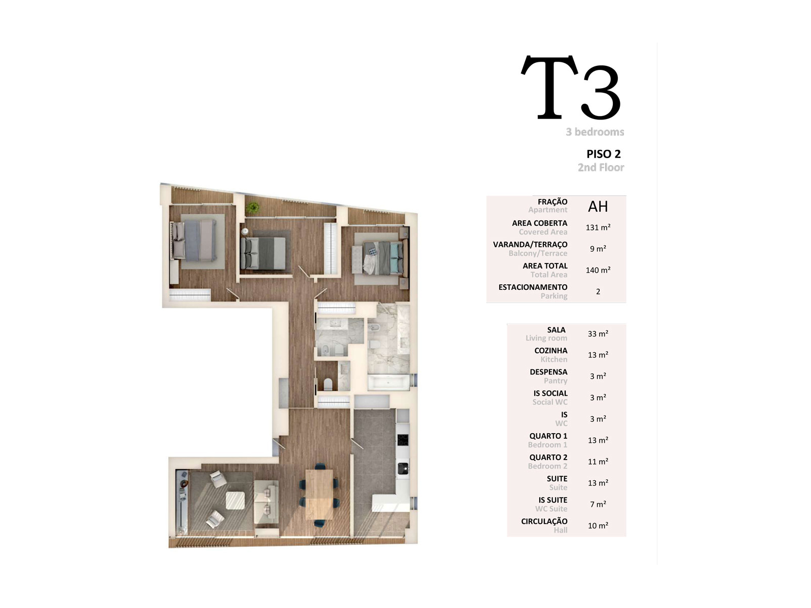 New Apartment in Campo Grande (Campo Grande) – 131.29 m²