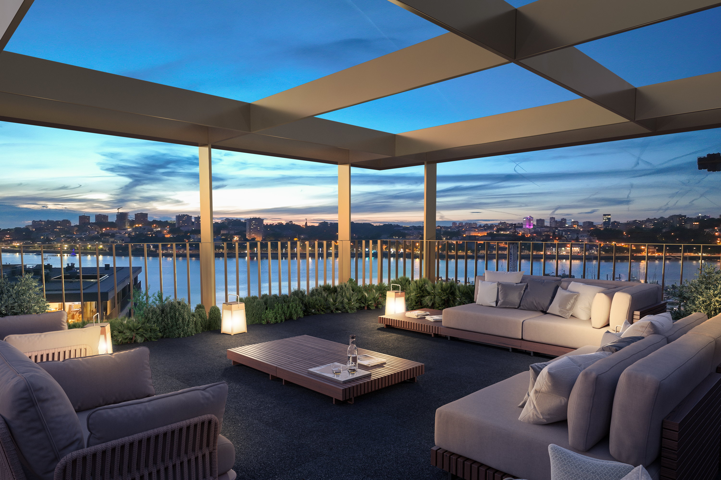 T3 com amplo Terraço e com Piscina, em Luxuoso Empreendimento em Canidelo - Vila Nova de Gaia