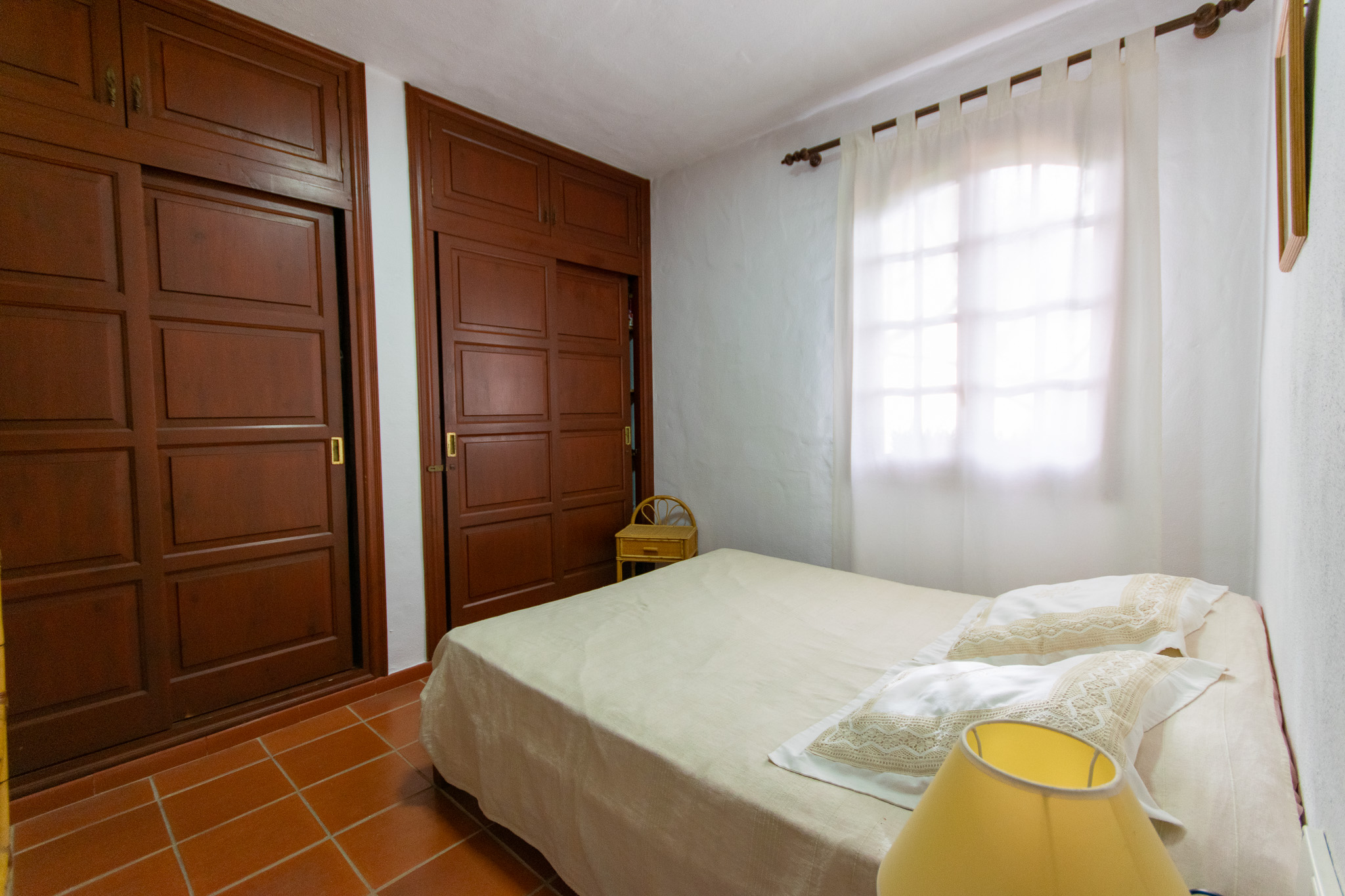 Double bedroom of spacious flat with sea views and tourist license in Playas de Fornells