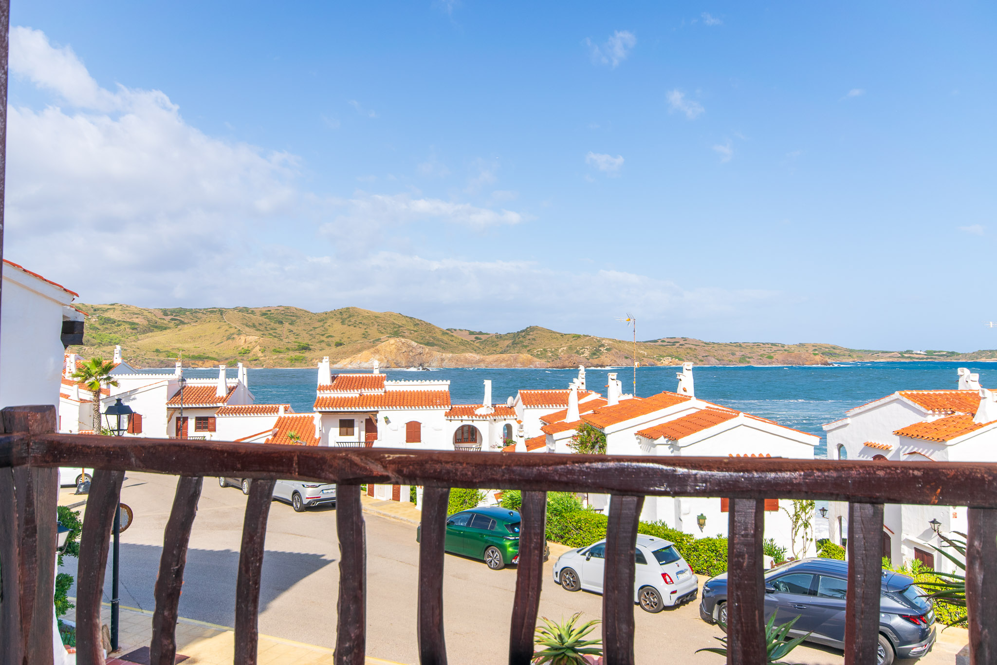 Views from room in apartment with sea views in Playas de Fornells