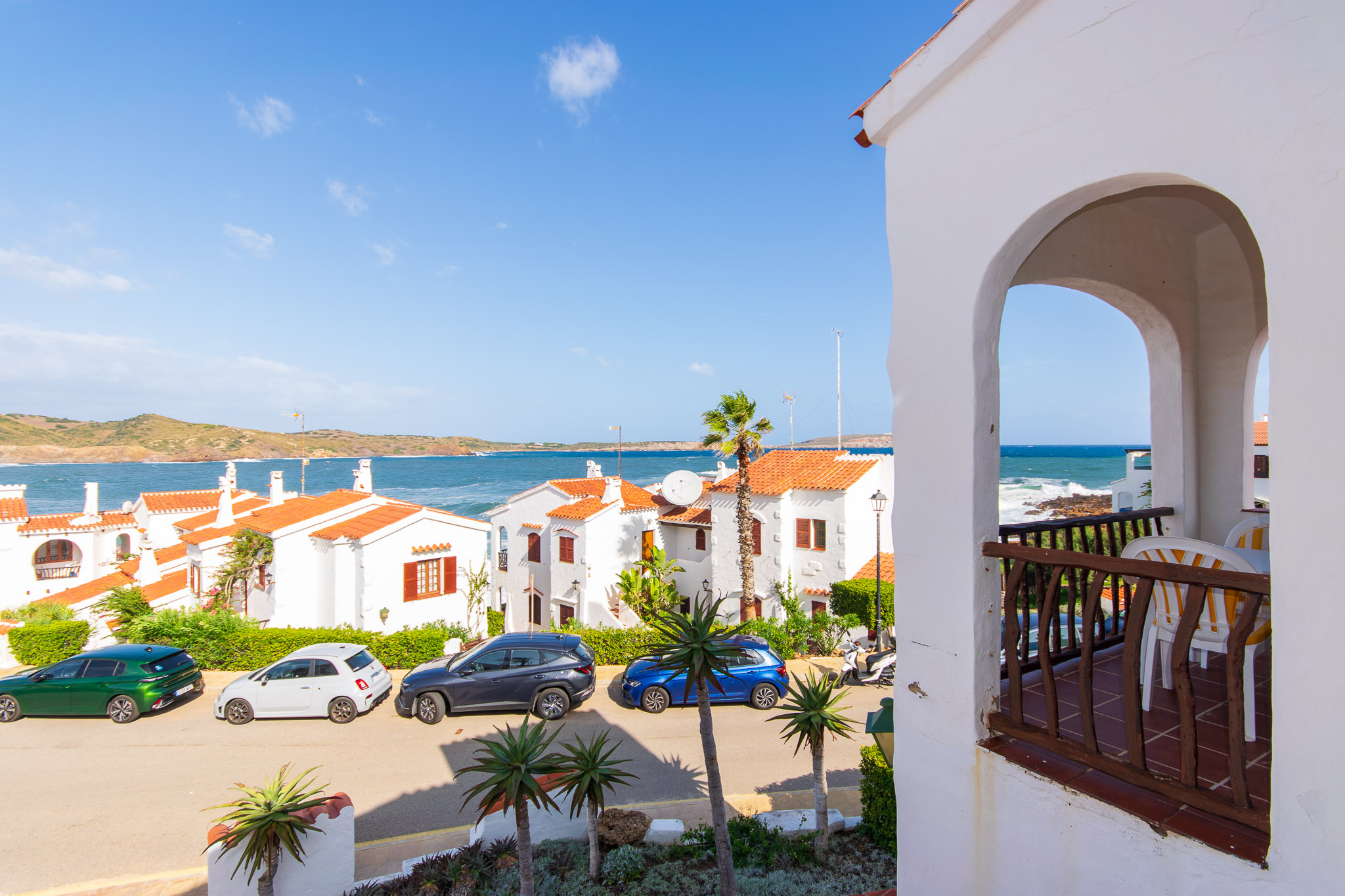 Views from room in apartment with sea views in Playas de Fornells