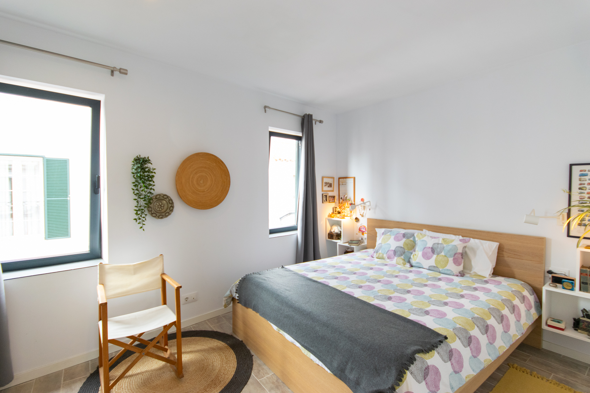 Master bedroom in charming renovated house with 3 bedrooms in Alaior