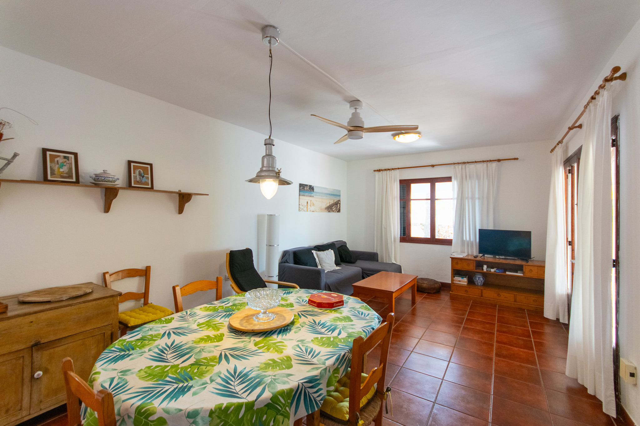 Living room of a villa with tourist license for sale in Cala n Bosch