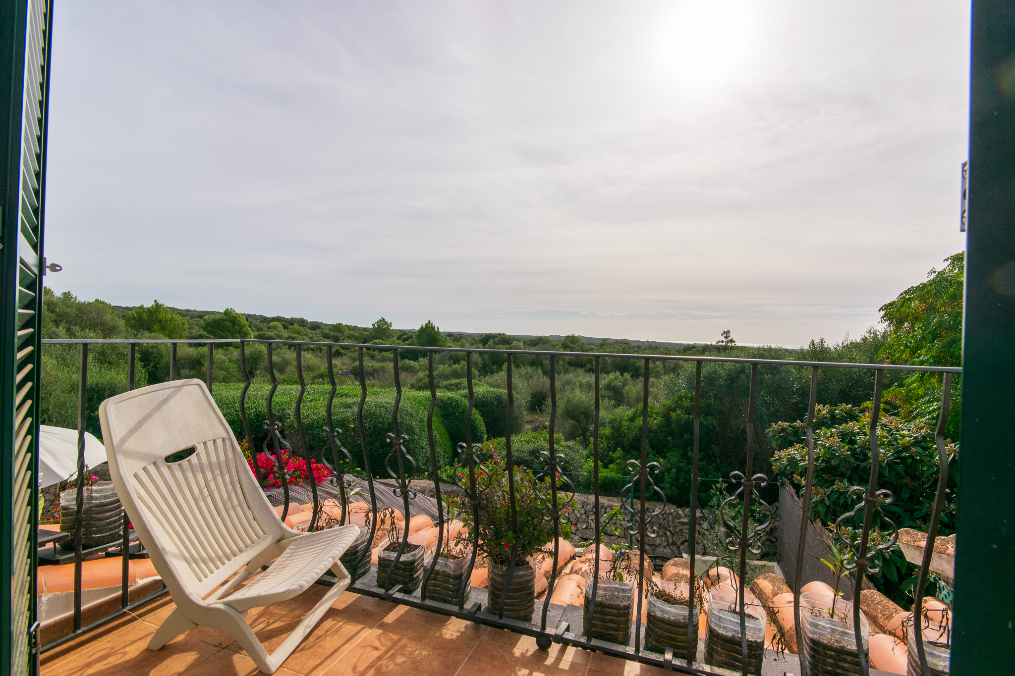 Balcony of two-bedroom townhouse for sale in Cales Coves