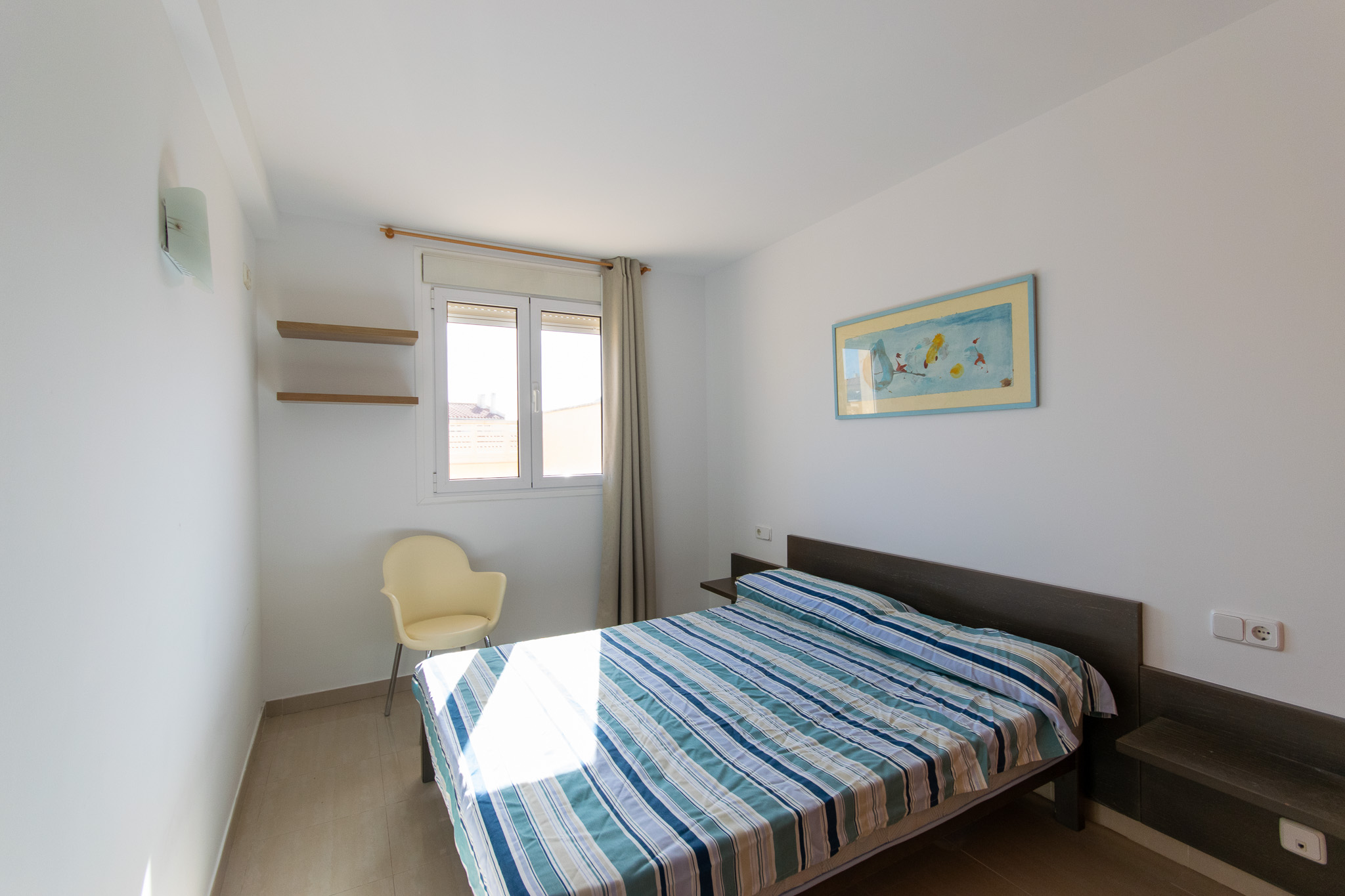 Double bedroom of house on the ground floor with 2 terraces in Ferreries